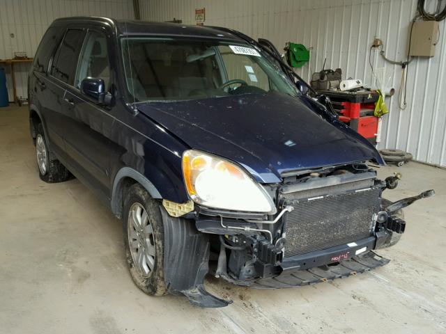 JHLRD78816C043531 - 2006 HONDA CR-V EX BLUE photo 1