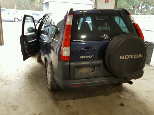 JHLRD78816C043531 - 2006 HONDA CR-V EX BLUE photo 3