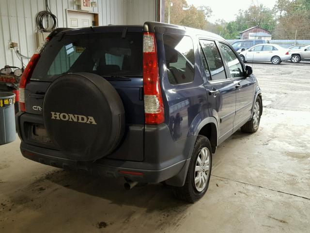 JHLRD78816C043531 - 2006 HONDA CR-V EX BLUE photo 4