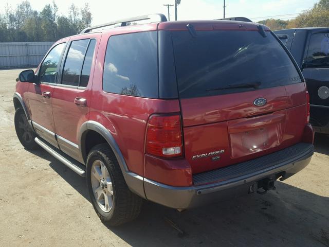 1FMZU63K93ZA31674 - 2003 FORD EXPLORER X BURGUNDY photo 3