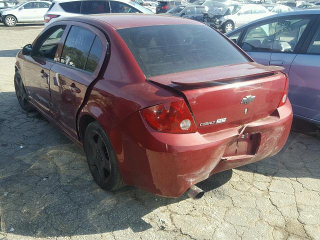 1G1AM58B077113503 - 2007 CHEVROLET COBALT SS RED photo 3