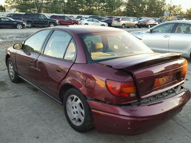 1G8ZF52832Z252405 - 2002 SATURN SL BURGUNDY photo 3