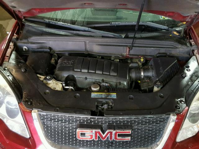 1GKLRMED2AJ193158 - 2010 GMC ACADIA SLT წითელი ფოტო 7