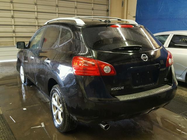 JN8AS5MT7AW505956 - 2010 NISSAN ROGUE S BLACK photo 3