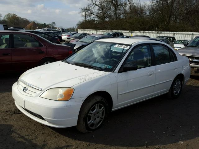 2HGES16692H612327 - 2002 HONDA CIVIC LX WHITE photo 2