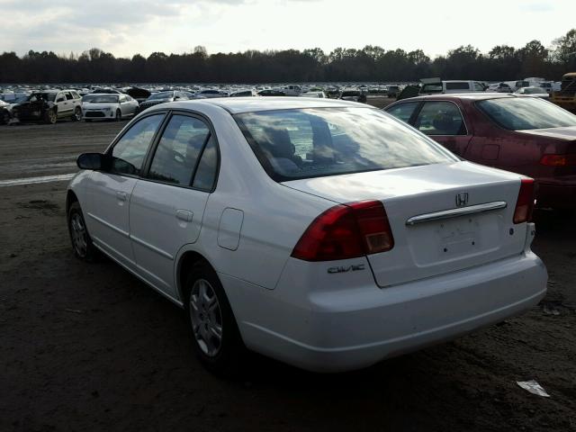 2HGES16692H612327 - 2002 HONDA CIVIC LX WHITE photo 3