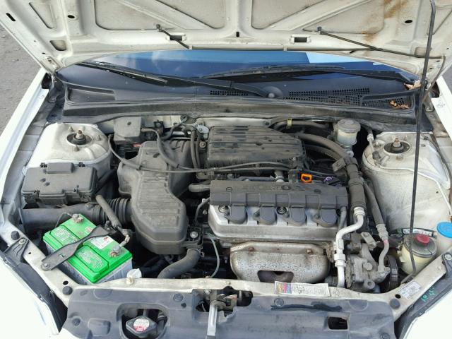 2HGES16692H612327 - 2002 HONDA CIVIC LX WHITE photo 7