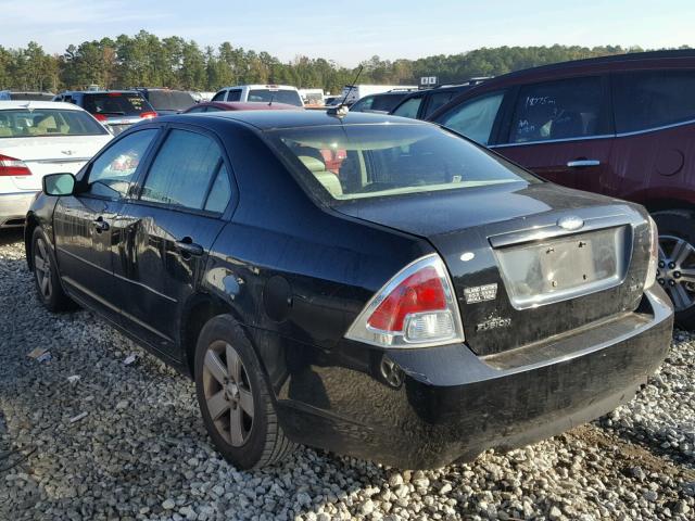 3FAHP07Z48R101580 - 2008 FORD FUSION SE BLACK photo 3