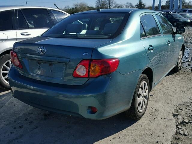 2T1BU40E99C089232 - 2009 TOYOTA COROLLA BA GREEN photo 4