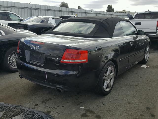 WAUAF48H27K028818 - 2007 AUDI A4 2.0T CA BLACK photo 4