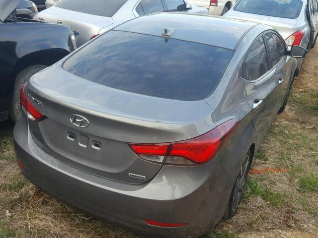 5NPDH4AE1EH470303 - 2014 HYUNDAI ELANTRA SE GRAY photo 4