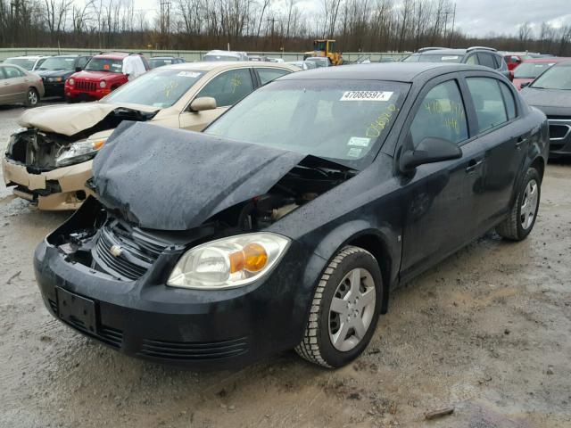 1G1AK55F377387520 - 2007 CHEVROLET COBALT LS BLACK photo 2