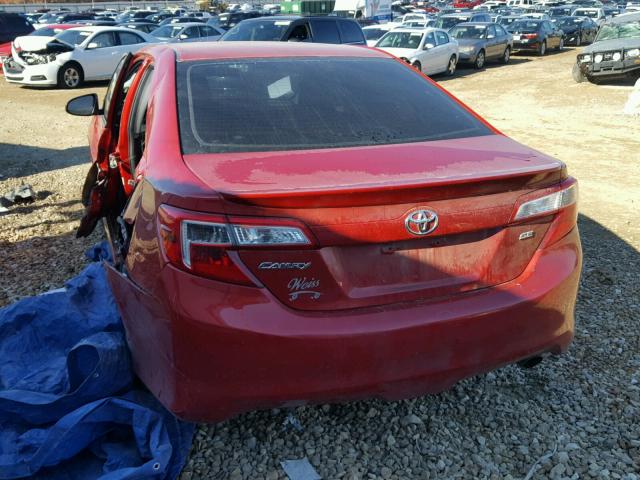 4T1BF1FK3DU698684 - 2013 TOYOTA CAMRY L RED photo 3