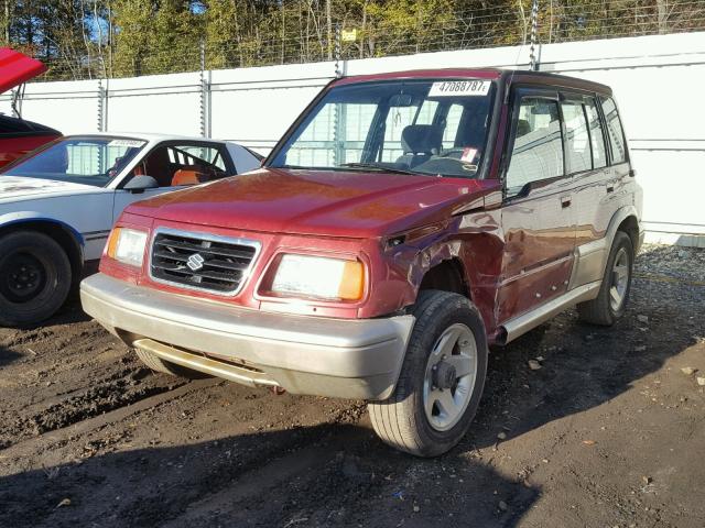 JS3TD21V8T4102152 - 1996 SUZUKI SIDEKICK S RED photo 2