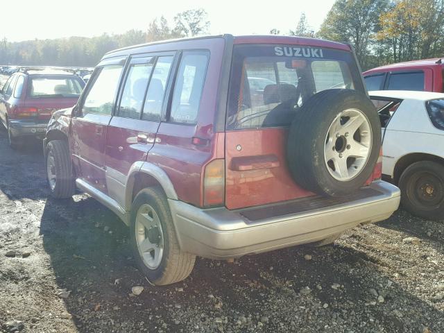 JS3TD21V8T4102152 - 1996 SUZUKI SIDEKICK S RED photo 3