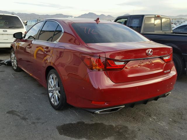 JTHBE1BL3D5014697 - 2013 LEXUS GS 350 RED photo 3