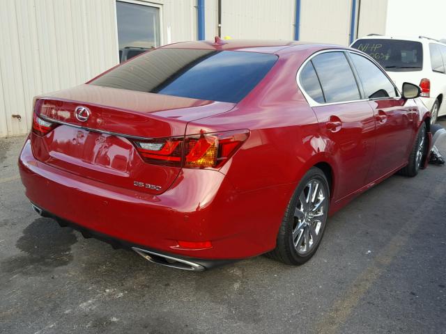 JTHBE1BL3D5014697 - 2013 LEXUS GS 350 RED photo 4