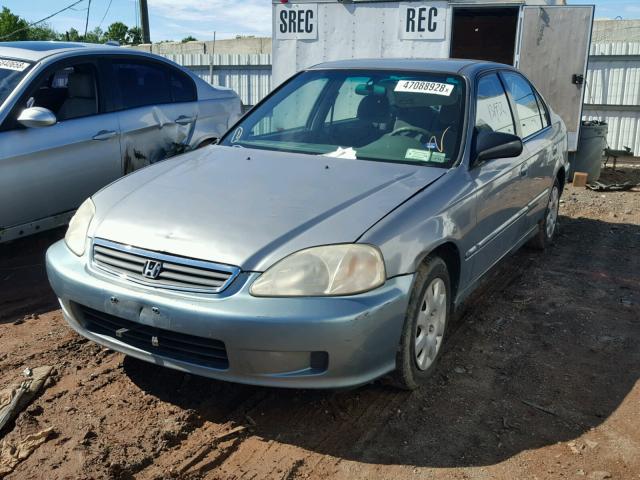 2HGEJ6616YH500159 - 2000 HONDA CIVIC BASE SILVER photo 2