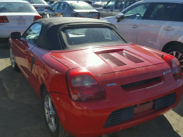 JTDFR320XY0013297 - 2000 TOYOTA MR2 SPYDER RED photo 3