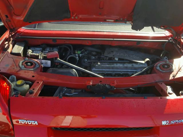 JTDFR320XY0013297 - 2000 TOYOTA MR2 SPYDER RED photo 7