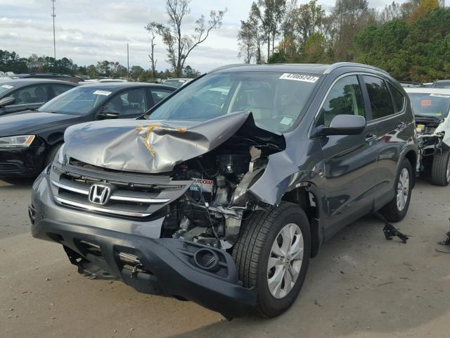 2HKRM4H70DH689017 - 2013 HONDA CR-V EXL GRAY photo 2