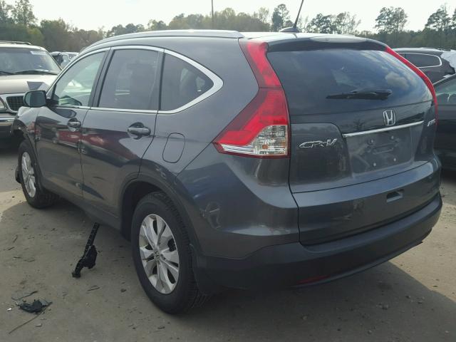 2HKRM4H70DH689017 - 2013 HONDA CR-V EXL GRAY photo 3