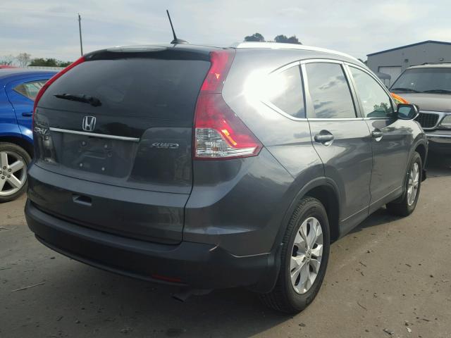 2HKRM4H70DH689017 - 2013 HONDA CR-V EXL GRAY photo 4