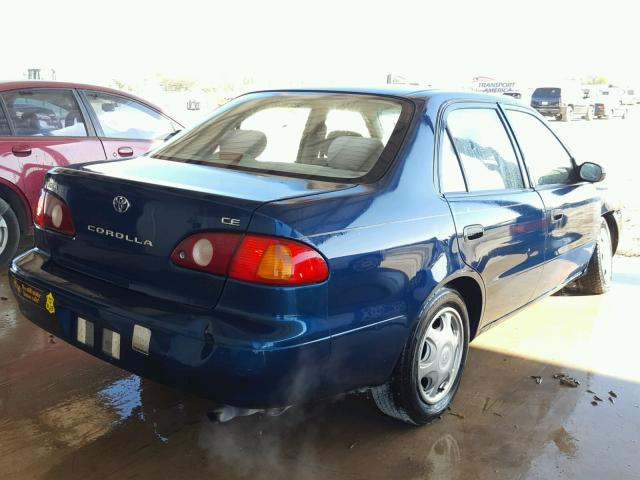 1NXBR12E81Z423637 - 2001 TOYOTA COROLLA CE BLUE photo 4