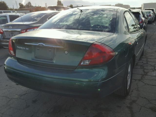 1FAFP5524YG167080 - 2000 FORD TAURUS SES GREEN photo 4