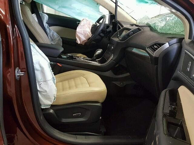 2FMTK3J87FBC06965 - 2015 FORD EDGE SEL BROWN photo 5
