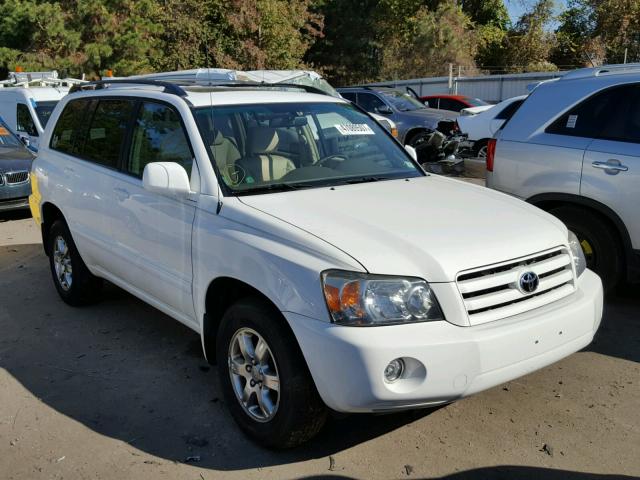 JTEEP21A550110159 - 2005 TOYOTA HIGHLANDER WHITE photo 1