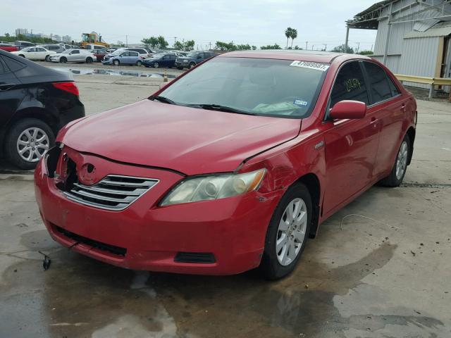 4T1BB46K58U038973 - 2008 TOYOTA CAMRY HYBR RED photo 2