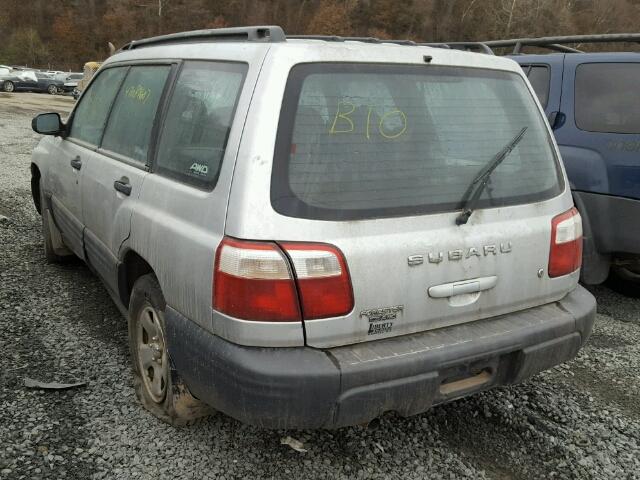 JF1SF63502H725271 - 2002 SUBARU FORESTER L SILVER photo 3