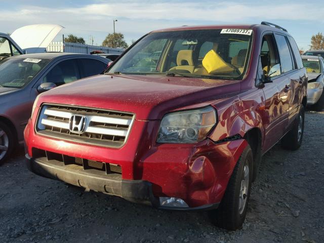 2HKYF18496H519168 - 2006 HONDA PILOT EX RED photo 2