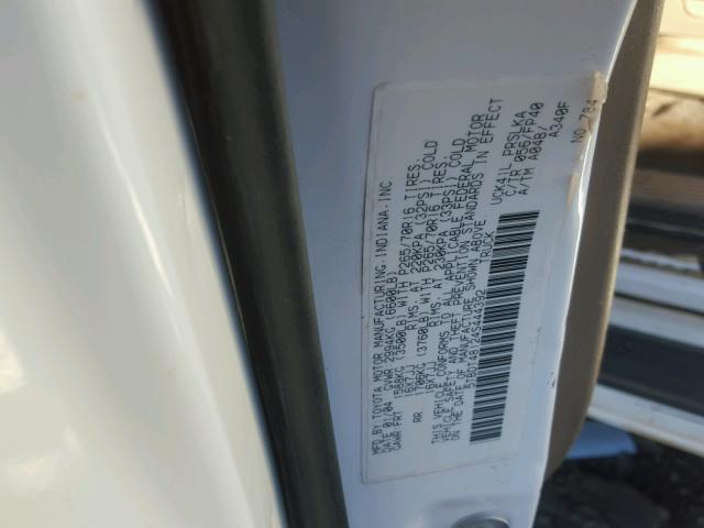 5TBDT48124S444392 - 2004 TOYOTA TUNDRA DOU WHITE photo 10