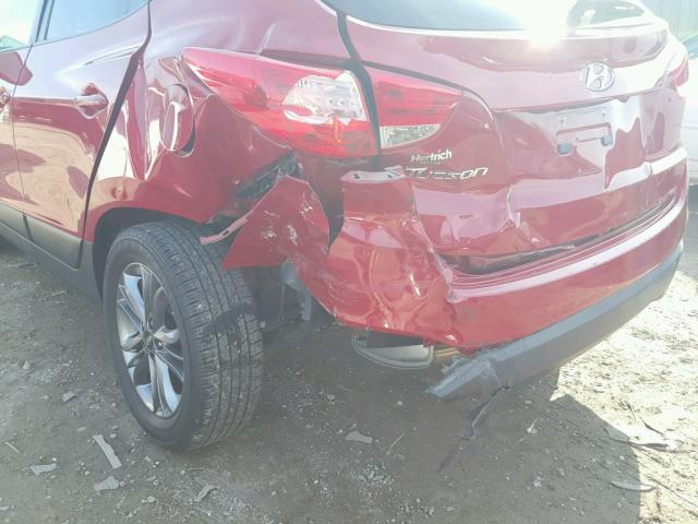 KM8JU3AG8FU111463 - 2015 HYUNDAI TUCSON LIM RED photo 9