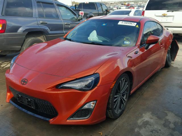 JF1ZNAA1XD2712103 - 2013 SCION FRS ORANGE photo 2