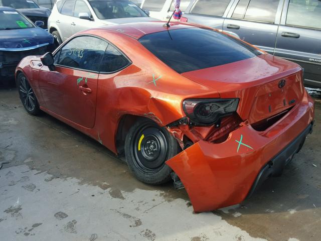 JF1ZNAA1XD2712103 - 2013 SCION FRS ORANGE photo 3