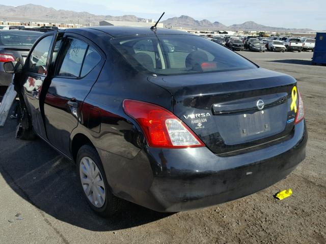 3N1CN7AP8CL916387 - 2012 NISSAN VERSA S BLACK photo 3