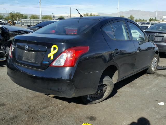 3N1CN7AP8CL916387 - 2012 NISSAN VERSA S BLACK photo 4