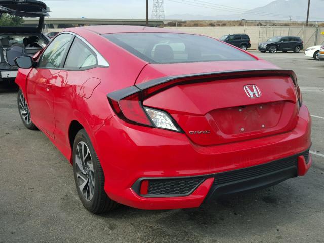 2HGFC4B09GH306000 - 2016 HONDA CIVIC LX RED photo 3