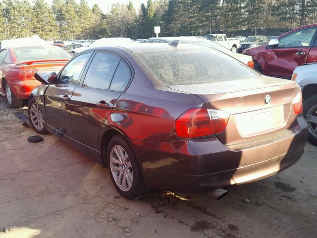 WBAVB13546PT23865 - 2006 BMW 325 I BURGUNDY photo 3