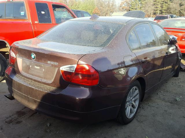 WBAVB13546PT23865 - 2006 BMW 325 I BURGUNDY photo 4