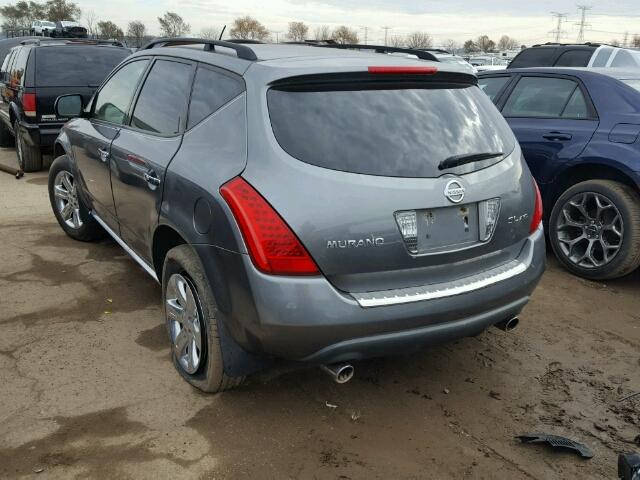 JN8AZ08W06W528215 - 2006 NISSAN MURANO GRAY photo 3