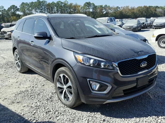 5XYPH4A16GG045681 - 2016 KIA SORENTO EX GRAY photo 1