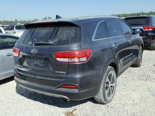 5XYPH4A16GG045681 - 2016 KIA SORENTO EX GRAY photo 4