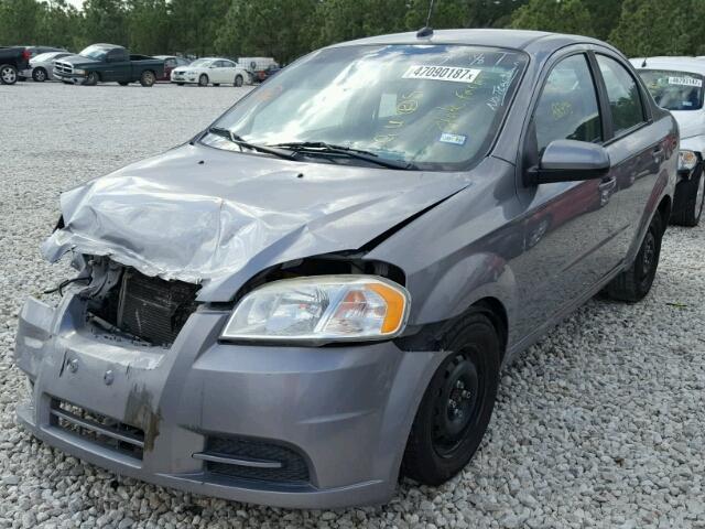 KL1TD5DE0AB124691 - 2010 CHEVROLET AVEO LS GRAY photo 2