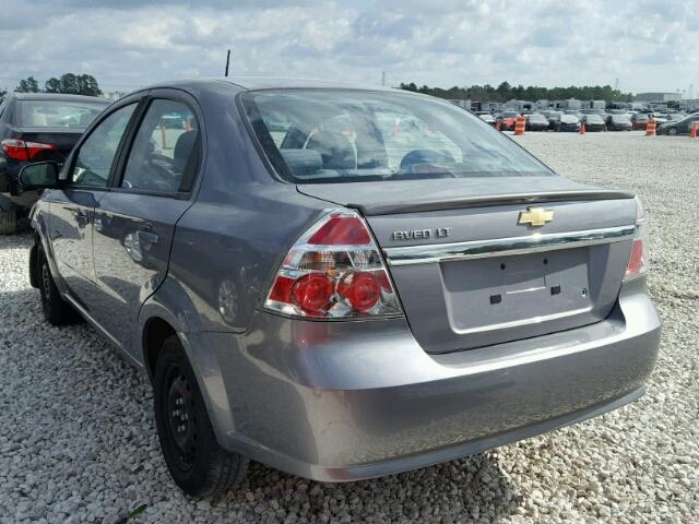 KL1TD5DE0AB124691 - 2010 CHEVROLET AVEO LS GRAY photo 3