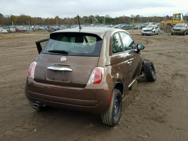 3C3CFFAR5DT528500 - 2013 FIAT 500 POP BROWN photo 4