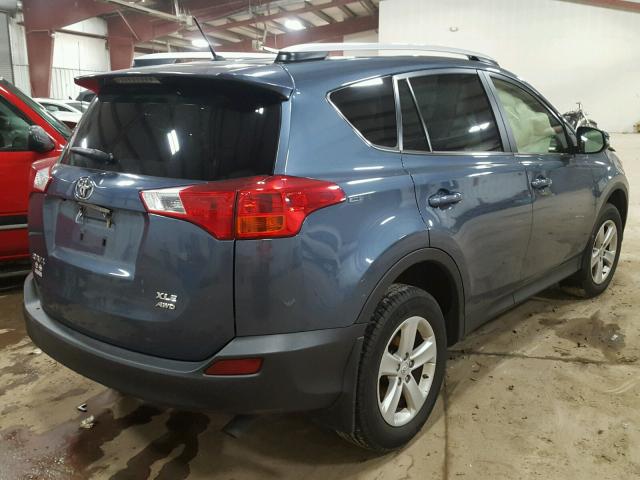 JTMRFREVXD5022157 - 2013 TOYOTA RAV4 XLE BLUE photo 4